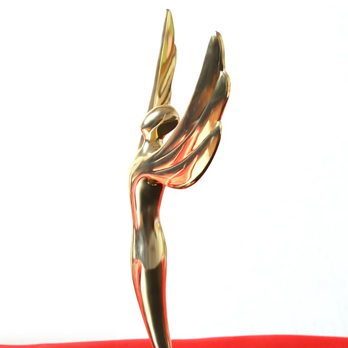 European Popular Style Trophy Cup Metal Gold Foil Product Type Emmy Award Trophy