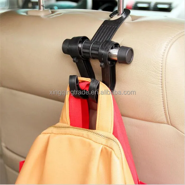 Double Auto Car Back Seat Headrest Hanger Holder Hook Clips For Bag Purse Cloth Grocery Automobile Interior Accessories