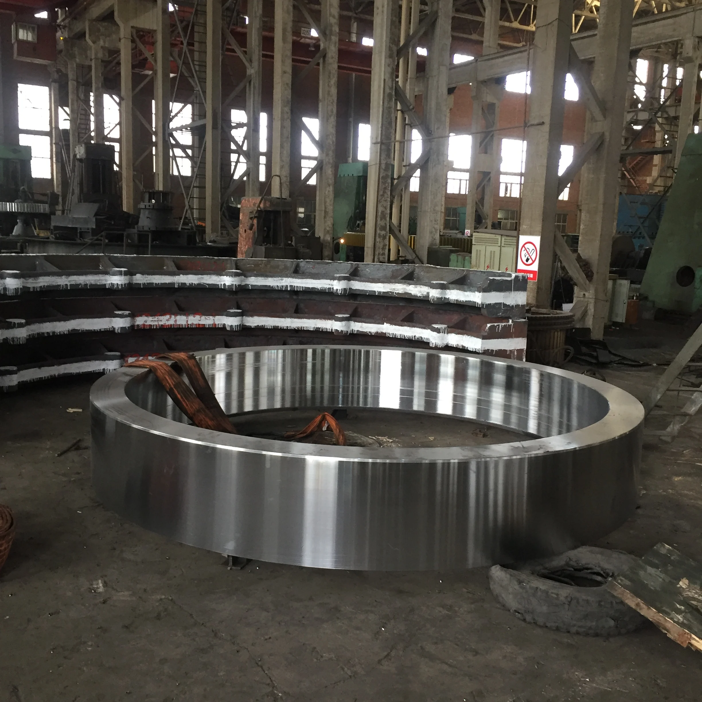 Large Size Custom Cnc Lathe Machining Steel High Quality Casting Rotary Kiln Tyre Made In China