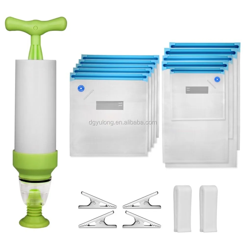Вакуумные герметичные пакеты для приготовления пищи, вакуумные герметичные пакеты без бисфенола А, комплект Sous Vide включает ручной насос