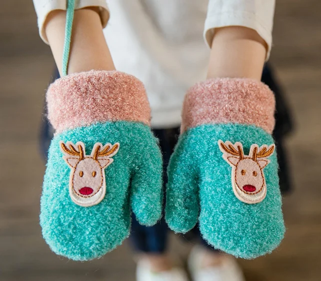 
2019 Christmas Chidren Kiss Cute Warmer Winter Gloves 