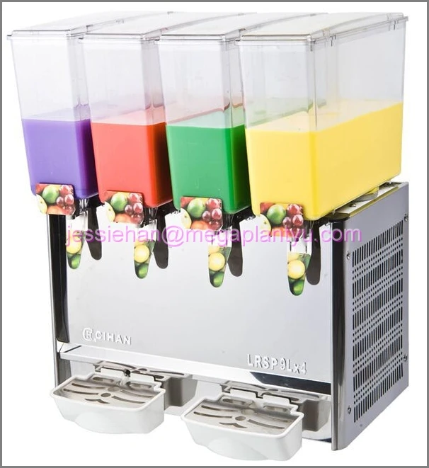 
hot and cold two 9L tanks orange glass juice dispenser for sale 