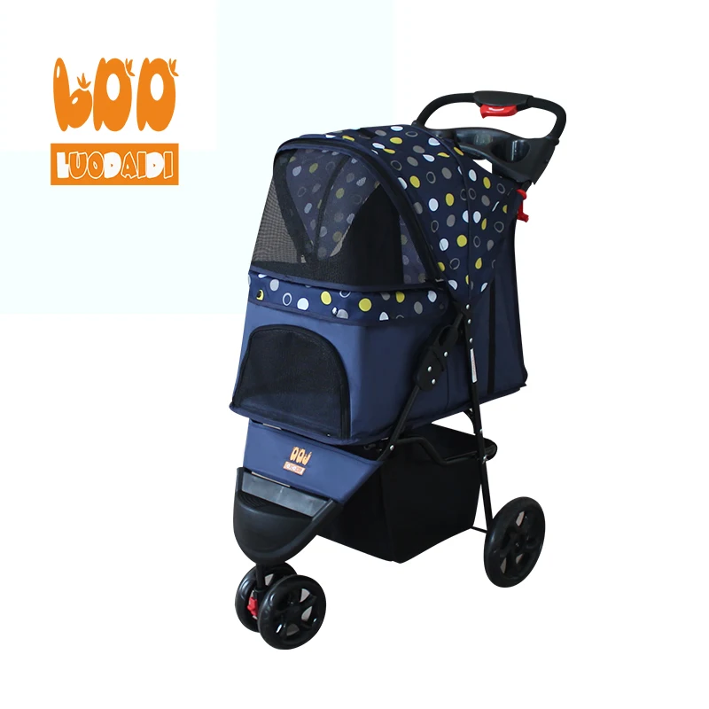 Горячие продажи несколько цветов одна кнопка складной Omnibearing легкого вентиляции собака коляска