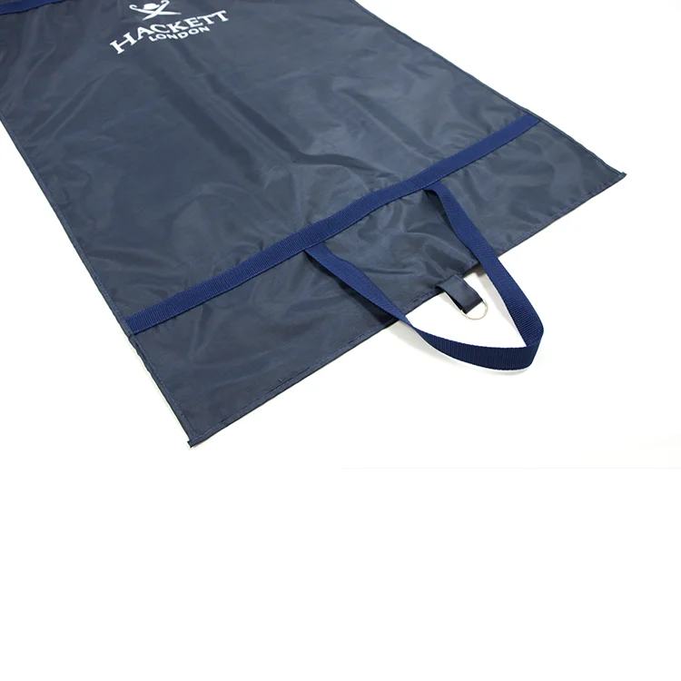 High Quality Polyester Zipper Suit Cover with PP Webbing Handles Foldable Garment bag