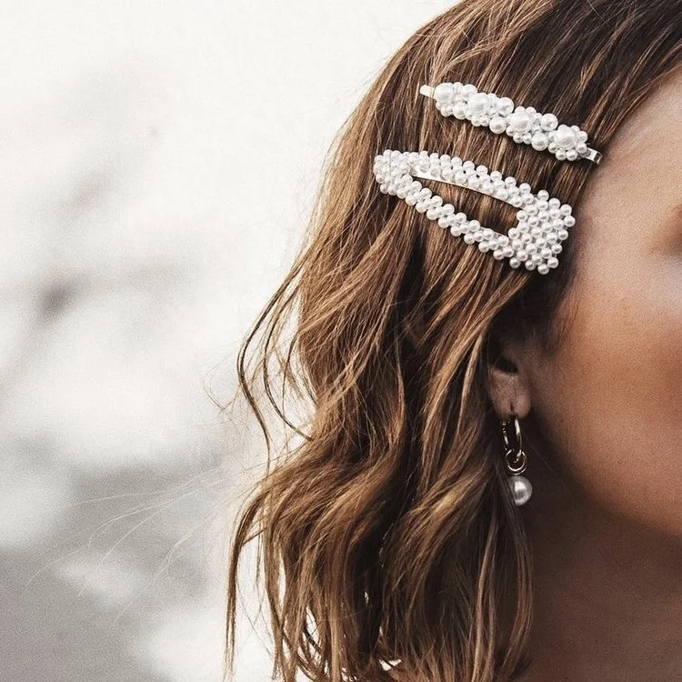 Лидер продаж, модная металлическая заколка для волос из сплава BB, фабрика yiwu, Корейская жемчужная заколка для волос для женщин и девушек, набор заколок для волос