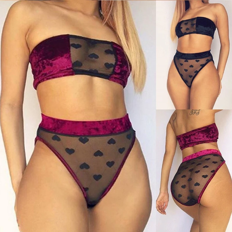 
2019 hot sale 2 piece set lace transparent sexy underwear set sexy lingerie 