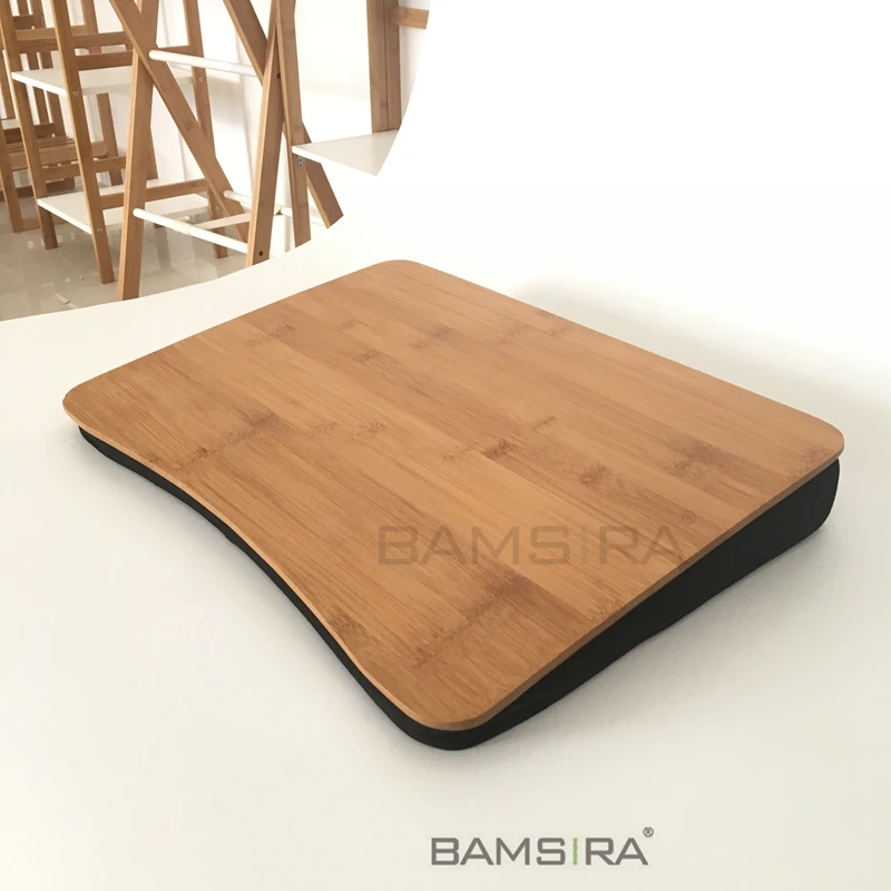 
Bamboo Large Size Lap top stand Laptop Desk With Pillow Cushion 
