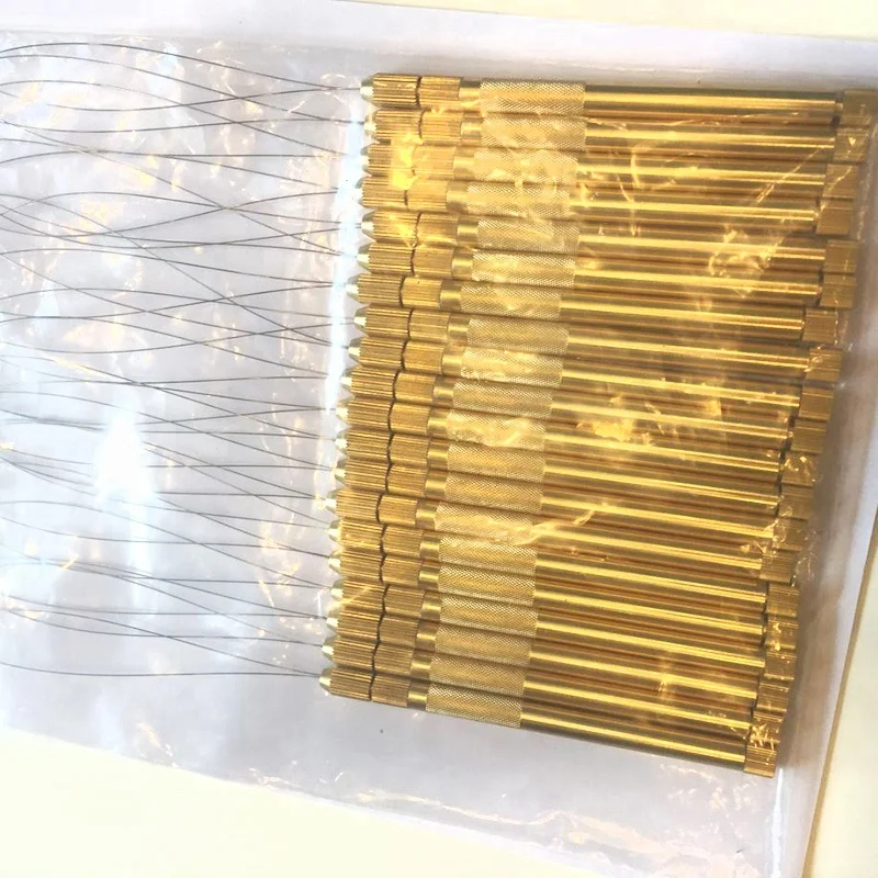 New arrival Wholesale price hot sales hair extension wooden handle loop needle