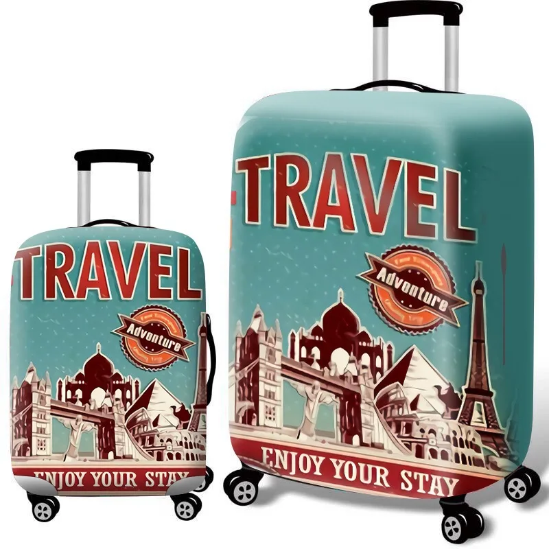 2021 new Custom Printed Luggage Covers Elastic Protective Waterproof Polyester Spandex Suitcase Cover