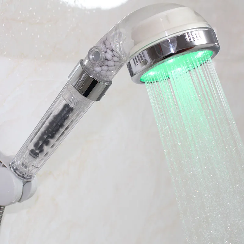 New design LED temperature control water saving bathroom shower head