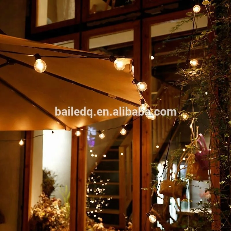 Manufacturer of globe G40 230V home appliance outdoor e14 string light
