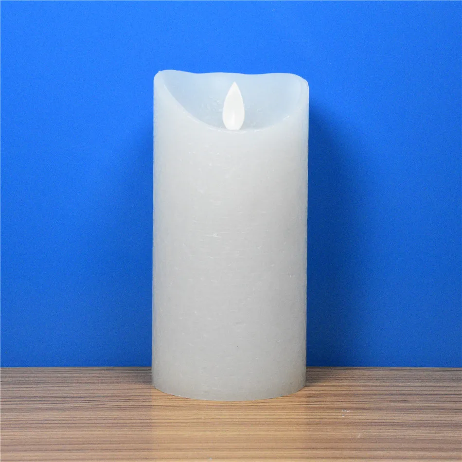 Wholesale Online Real Wax Wrap And Timer Moving Wick LED Candle