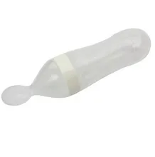 Infant Silica Gel Feeding Bottle With Spoon Food Supplement Rice Cereal Bottle 3 Colors