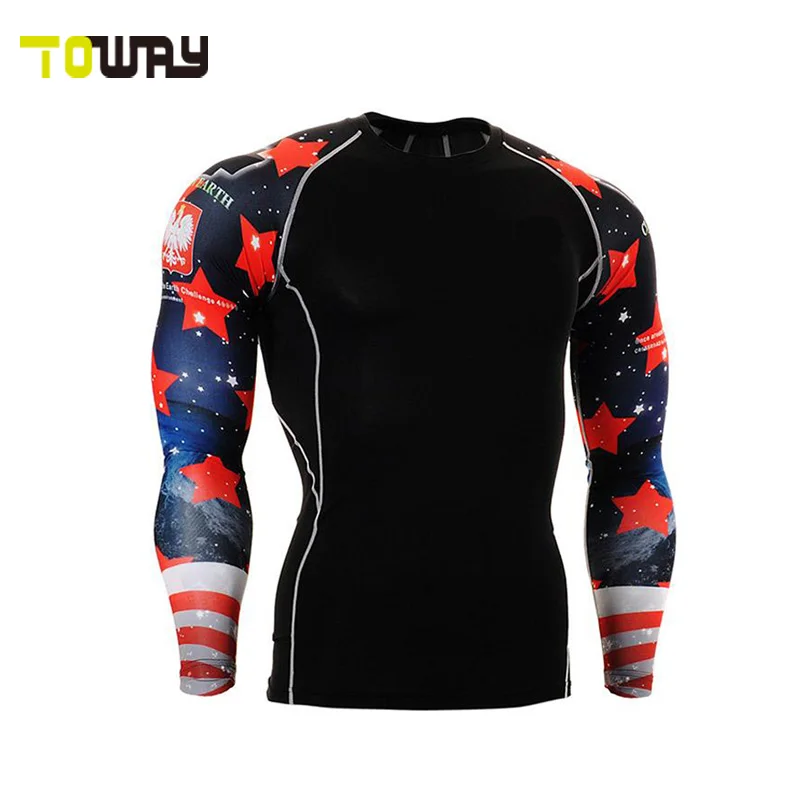 Мужская компрессионная рубашка с длинным рукавом