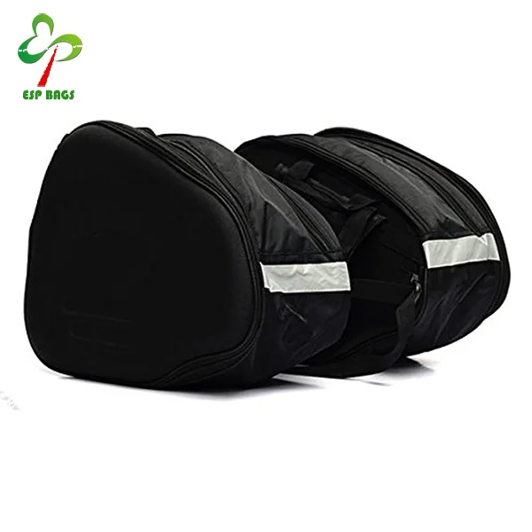 
Versatile waterproof stealth black motorcycle bike side luggage bag 