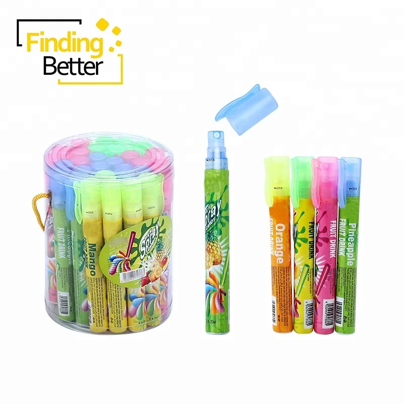 Halal Pen Shaped Candy Assorted Fruit Drink Liquid Sour Spray Candy