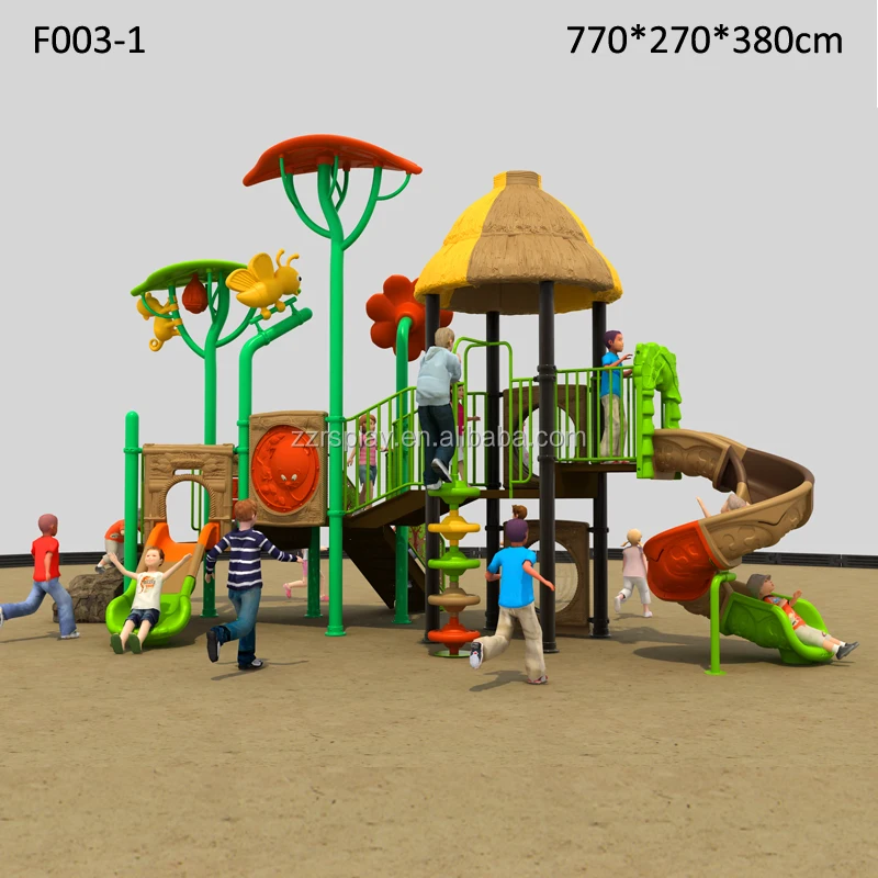 ZZRS Brand Jungle Gym New Plastic Slide Children Outdoor Playground