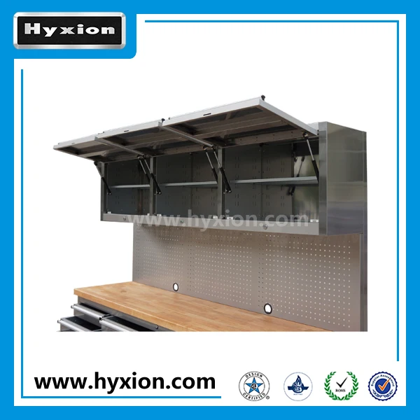 Tool Box Cabinet Garage Metal Workbench Worktable 100lbs Drawer Slide 18 Drawers HTC7218W 3 Years CN;GUA 3pcs Customized,silver