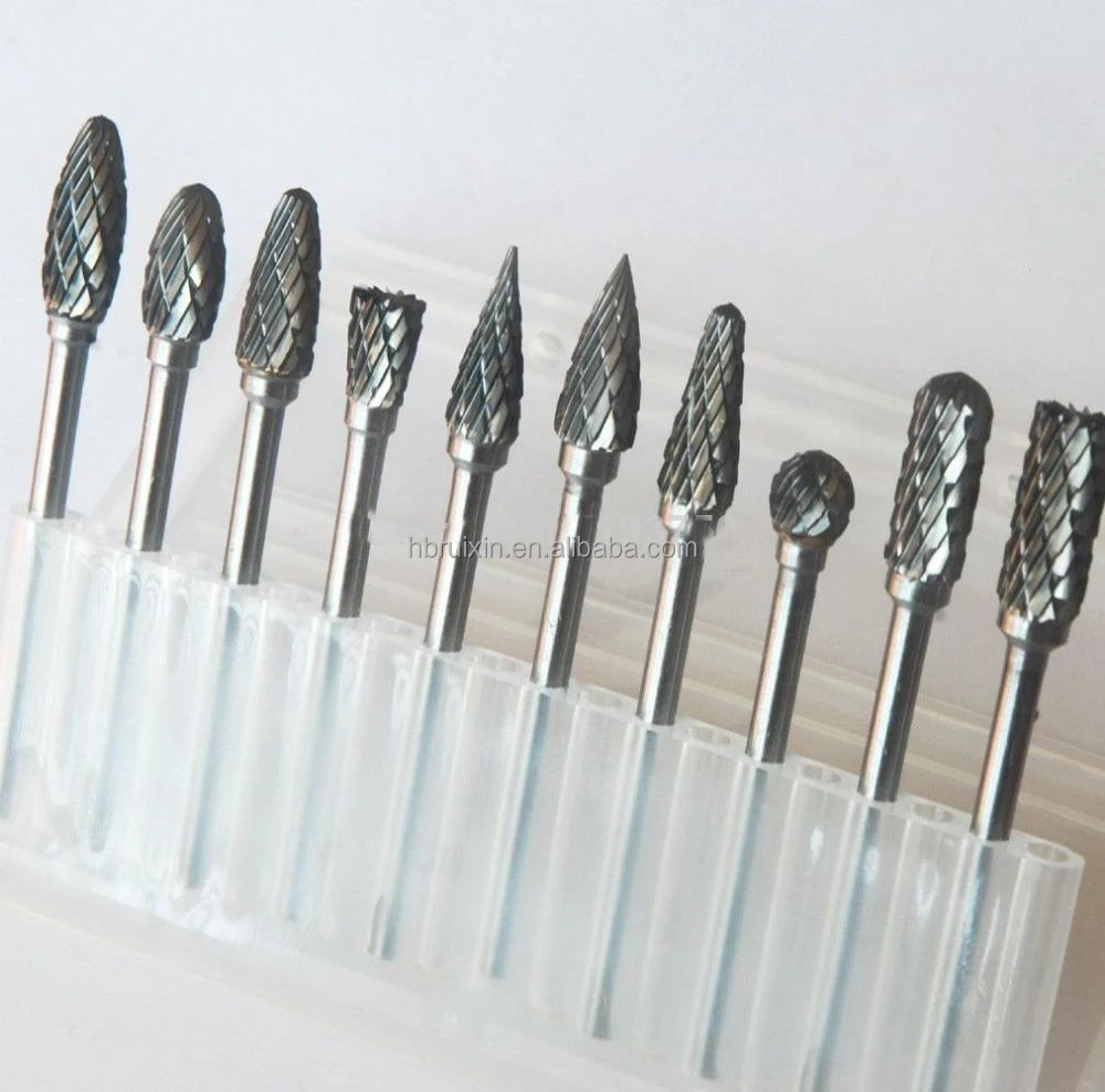 High Performance end mill tungsten carbide rotary burr set