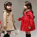 Kids Girls Autumn long sleeved trench Korean fashion children s coat cardigan jacket tide girls windbreaker