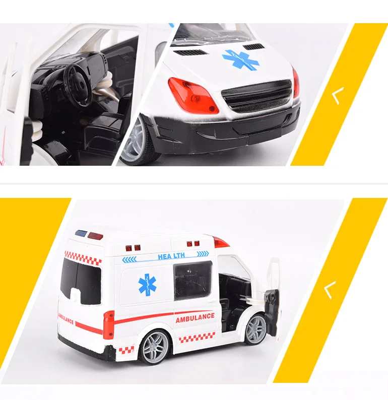 1:32 6 lights and sounds and opening doors rc ambulance for kids