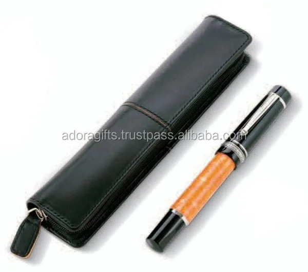 Новопущенные корпоративные подарочные ручки из искусственной кожи и пеналы с застежкой-молнией для деловых партнеров