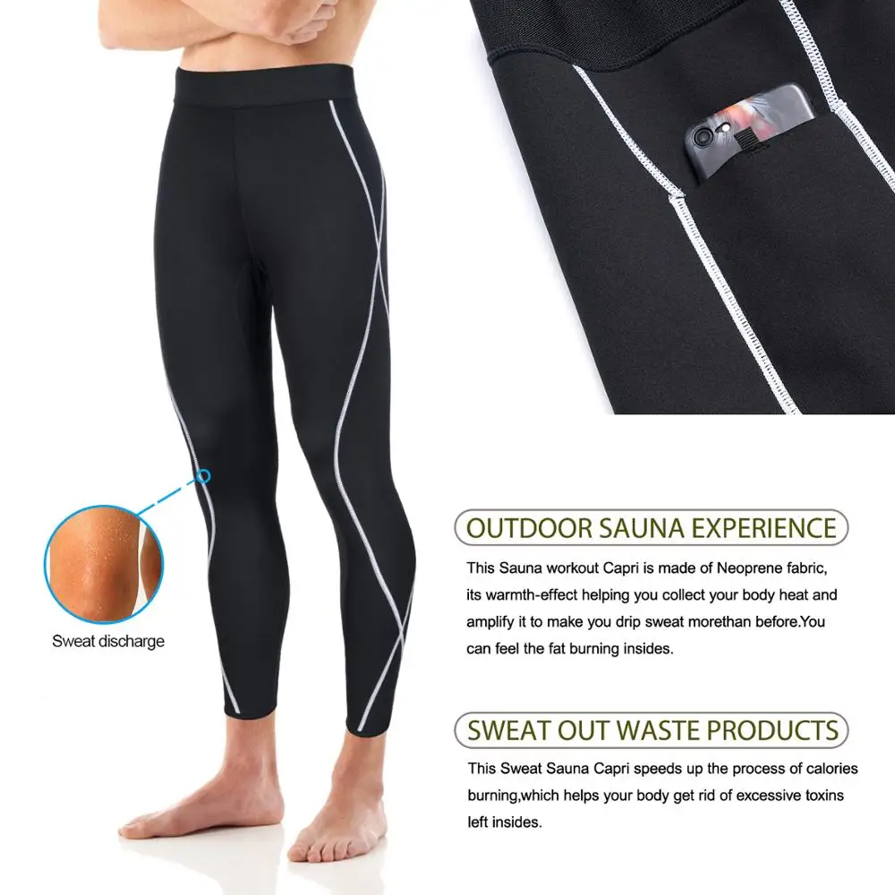 Men Clothing Diving Hot Pants High Waist Wetsuit Pants Neoprene Hot Sweat Weight Loss Sauna Pants