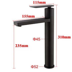 Смеситель для раковины в ванной комнате с одной ручкой, латунный кран для горячей и холодной воды, матовый золотой/черный/хром