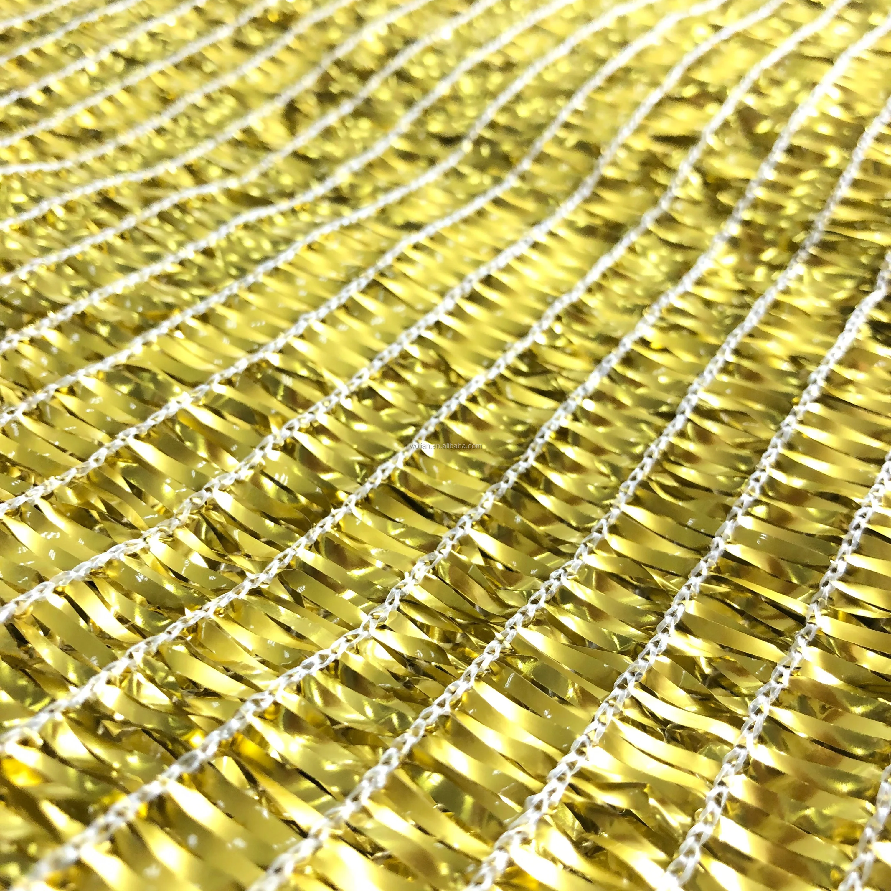 Gloden color aluminum foil shade screen  sunshade net 80%shading rate