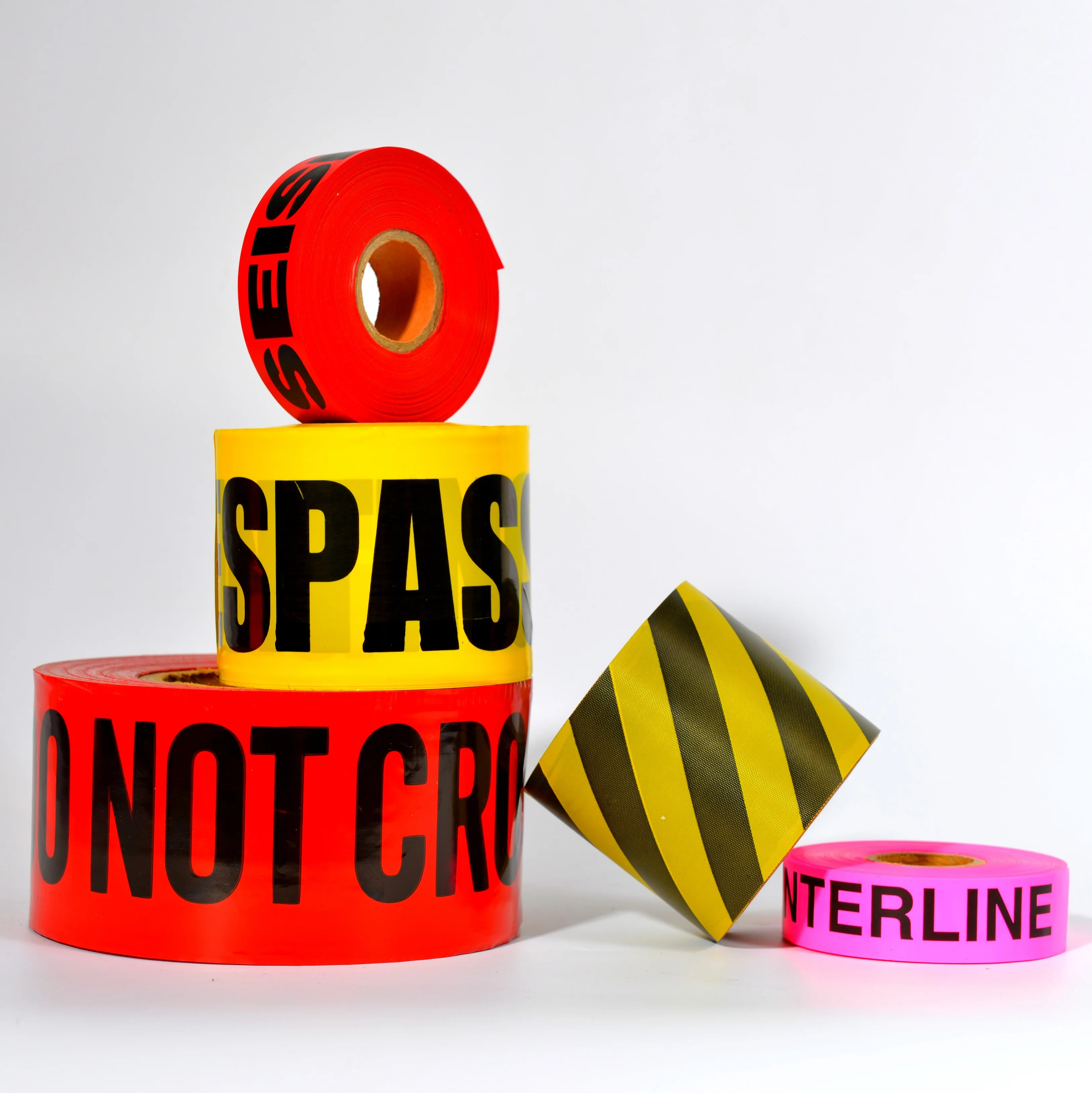Wholesale custom pvc safety underground detectable barricade barrier floor hazard caution security warning ribbon tape