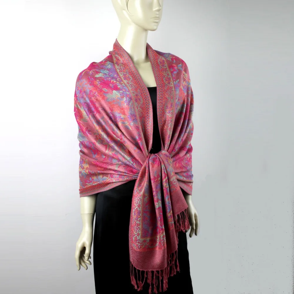 Russian wholesale pashmina viscose fashion shawls wraps ladies for winter