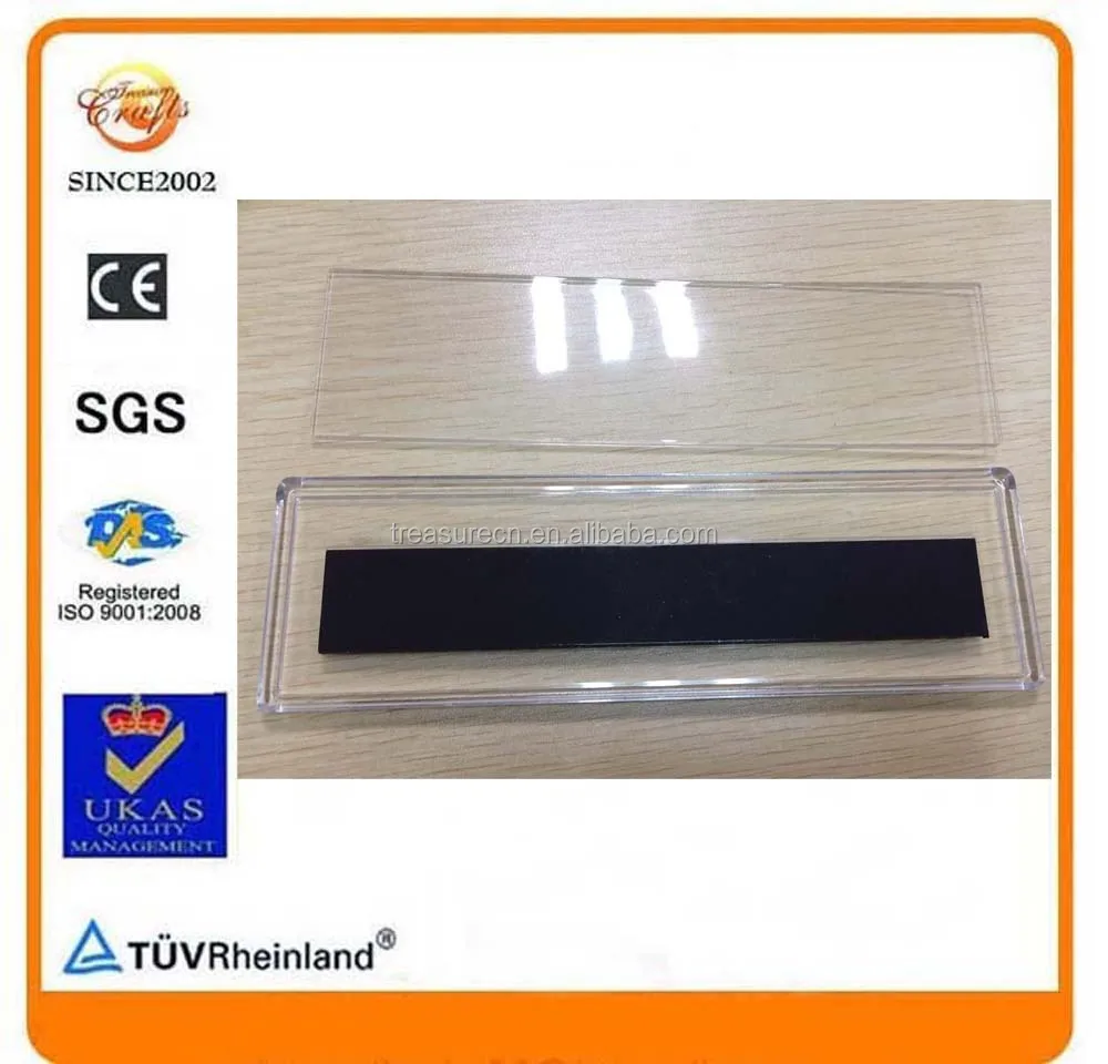 Rectangle plastic picture insert acrylic decorative photo frame fridge magnet