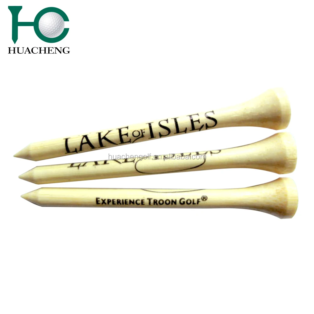 
Hot sale bamboo golf tees/ holder with big logo printing 