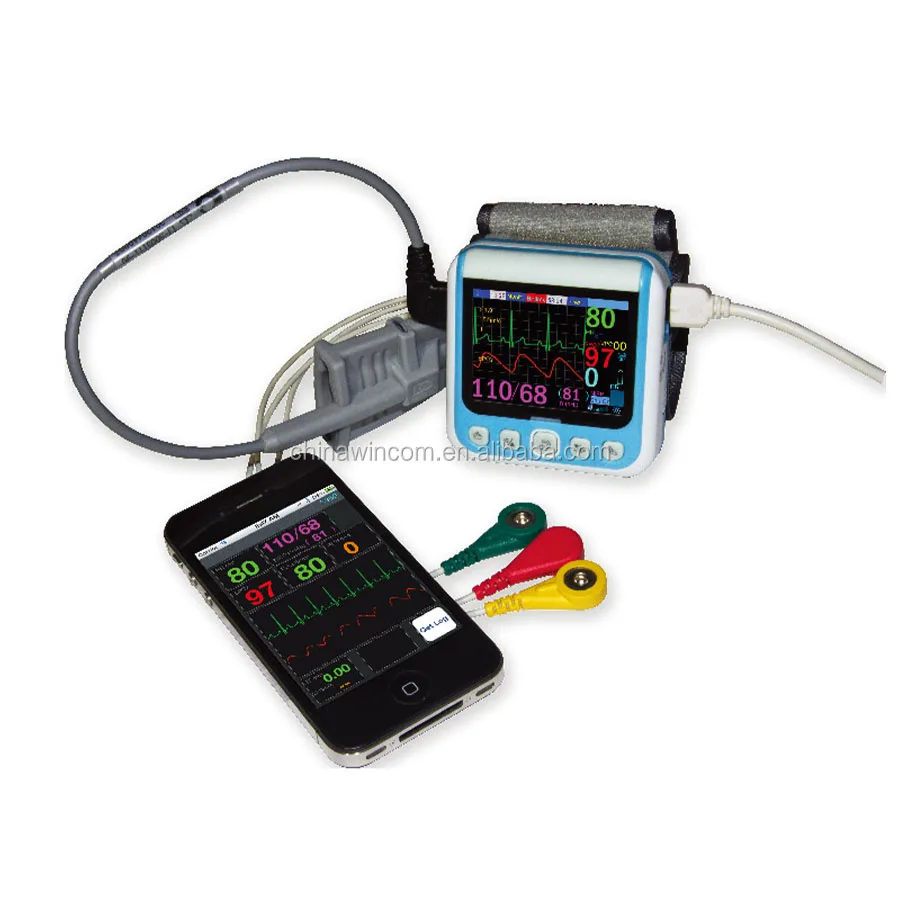 Высококачественный портативный монитор для запястья Homecare ECG/NIBP/RESP/SpO2/пульсометр