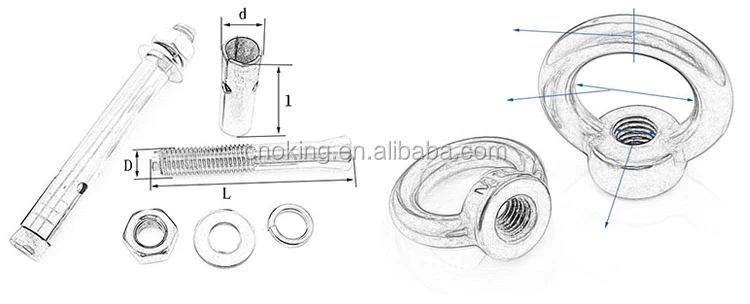 High quality Eye bolt concrete anchor bolt m10