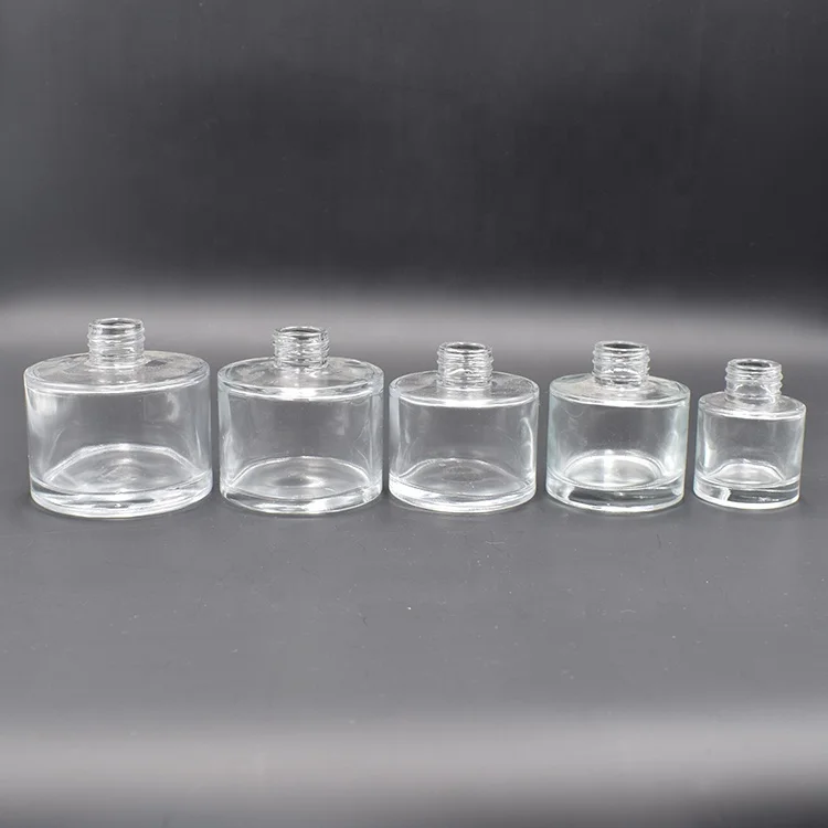 Factory Selling 50ML Clear Empty Round Reed Attar Diffuser Glass Bottle for Home