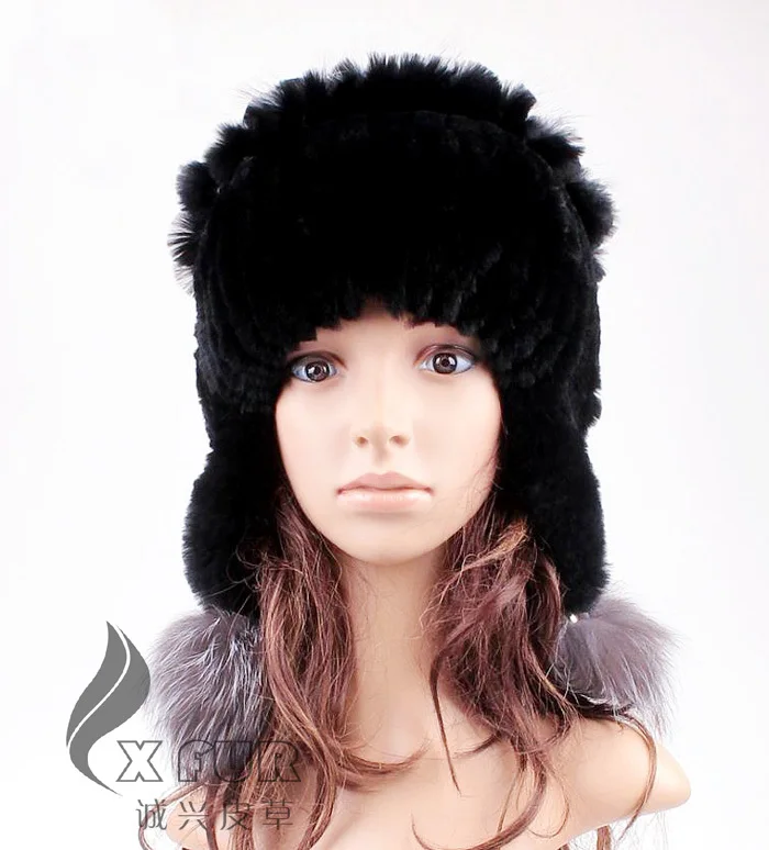 Cx-c-119b цветок подлинная рекс кролика трикотажные девочек шлем способа