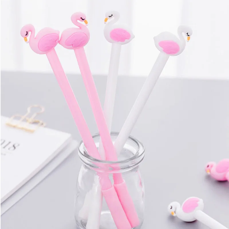 Новинка 0,5 мм кавайная мультяшная ручка Фламинго милые Креативные канцелярские принадлежности для девочек школьные офисные канцелярские товары рекламная акция Пластиковые чернила