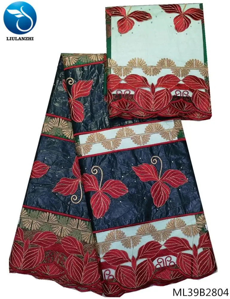 
LIULANZHI nigerian bazin fabric embroidery 7yards/set 2019 getzner richer bazin african ML39B28 
