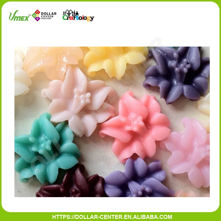 12pcs Lovely resin embellishment Flower For Babies Clothing