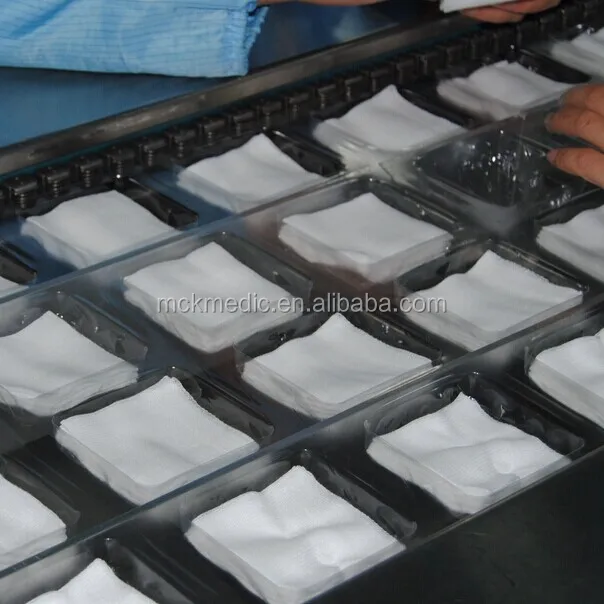 
19x15 19x19 24x20 mesh surgical medical sterile 100%cotton x-ray detectable absorbent gauze swabs sponge green blue gauze swab 