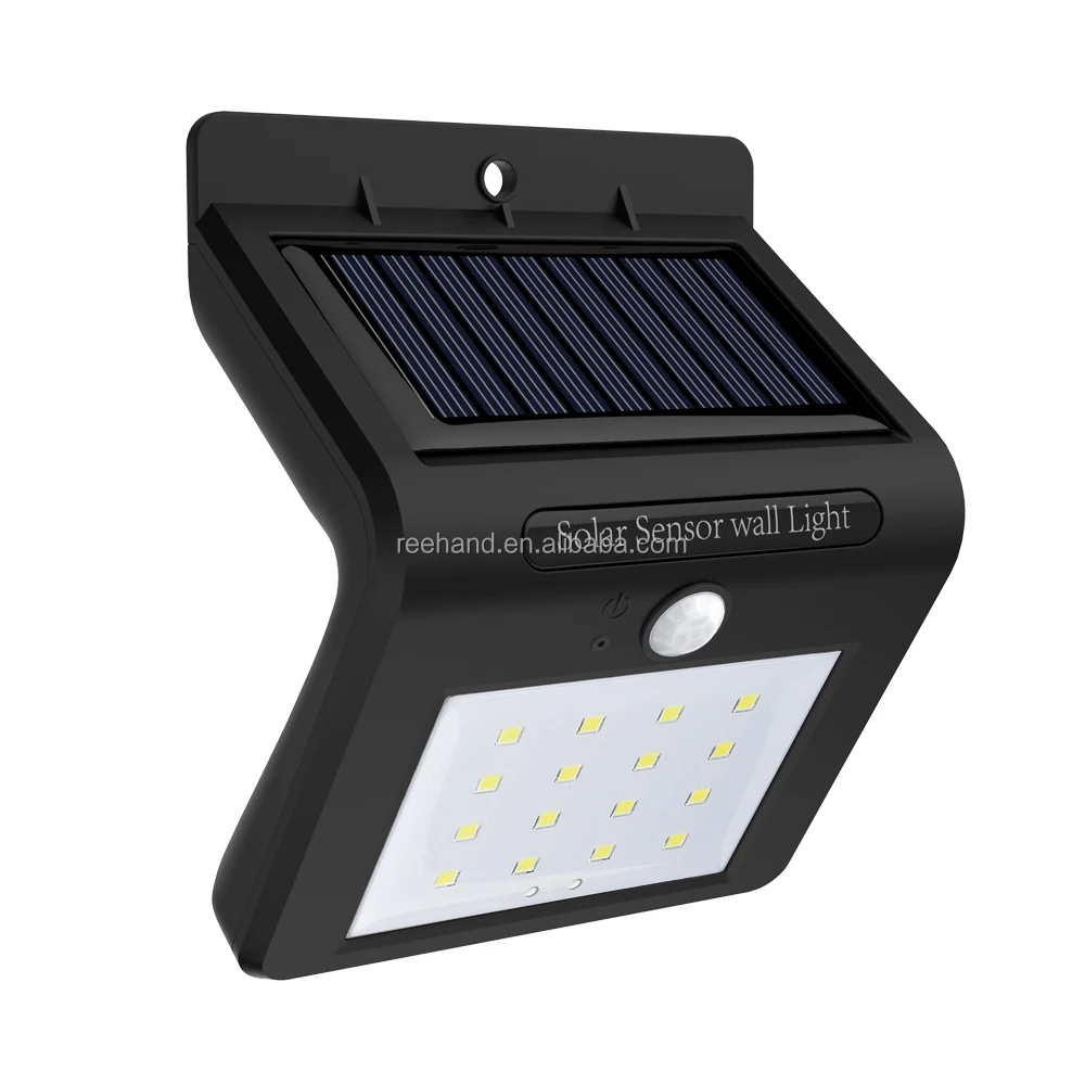 Solar sensor wall Lights 16LEDs Outdoor Wall Lamp Solar Motion Sensor Light for Patio, Deck, Yard, Garden