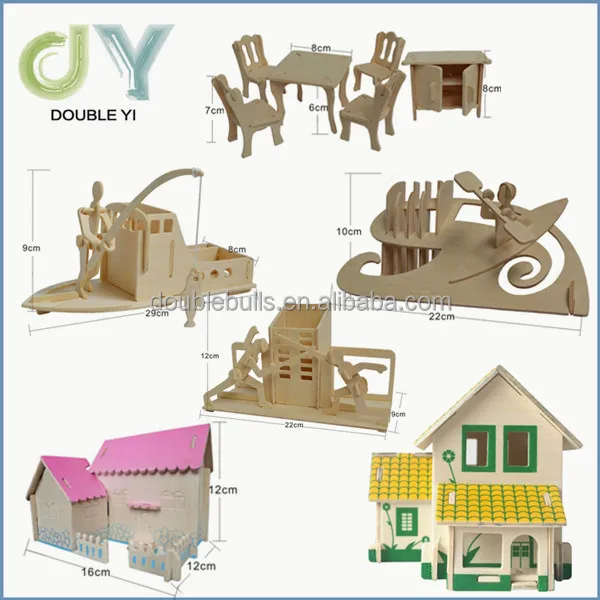 Cheap 3D mini swan shaped wooden puzzle , baby educational toys