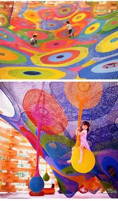 
Hot Sale Steel Frame Climbing Nets Kids Children Crochet Playgrounds nylon Rope net 