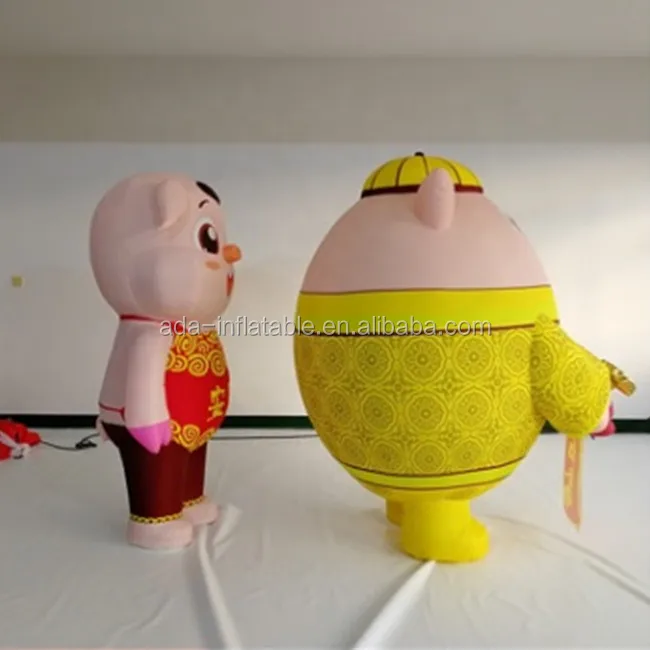 2019 hot sale customized design inflatable pig cartoon mascot costume for event ST1232