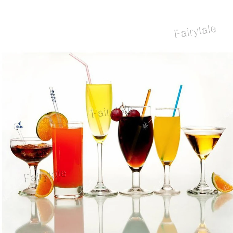 Eco Friendly Star Ban Plastic Straw Alternative Rose Decor Tempered Glass Straw Clear Glass Straw