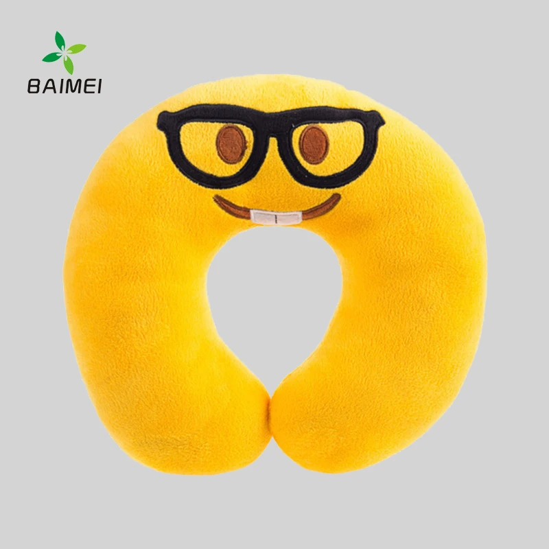 
advertising plush velour cover travel pillow,egg foam and memory foam neck pillow 