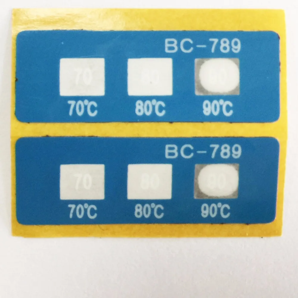 Self adhesive high temperature sensor thermochromic stickers