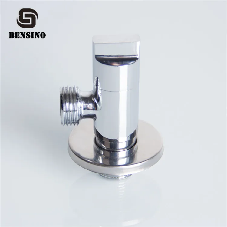 1/2 Inch Bathroom Fitting Single Handle Hot Cold Water Polished Chrome Plated Brass Angle Valve