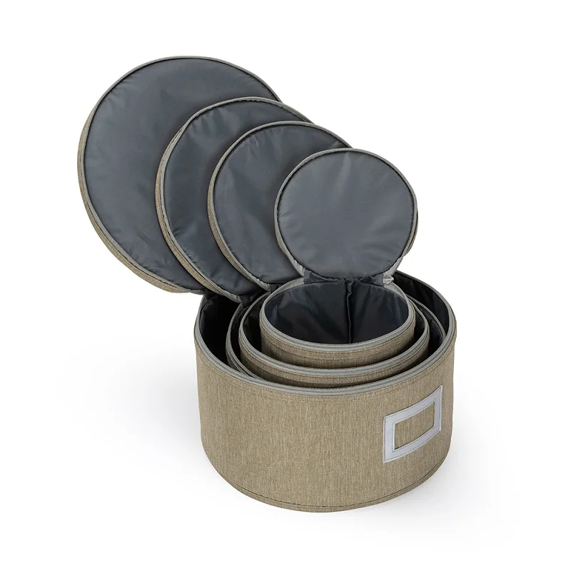 4 pcs Dinnerware Storage Case Set